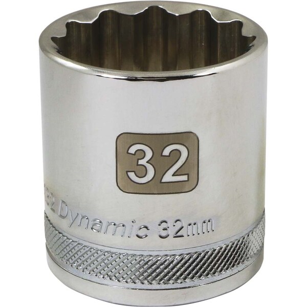 1/2" Drive, 32mm Metric Socket, 12 Points